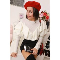 Sweter BRIZELA ECRU. Bluzy damskie IVET, bez wzorów, bez rękawów, bez kaptura. W wyprzedaży za 49,00 zł.