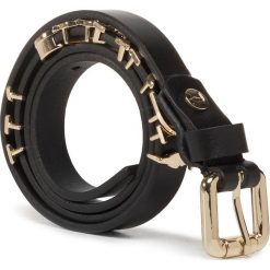 Pasek Damski TRUSSARDI JEANS - Belt H. 1,5 Leather Lettering Charm 75L00098 K299. Czarne paski damskie Trussardi Jeans, w paski, z jeansu. W wyprzedaży za 219,00 zł.