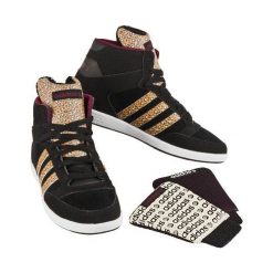 Buty ADIDAS F98642 Hoops CST Animal (rozmiar 38 2/3) Czarno-pomarańczowy. Pomarańczowe buty sportowe damskie Adidas, bez wzorów, z gumy, sportowe, na fitness i siłownię. Za 129,99 zł.