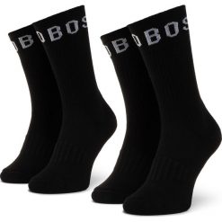 Zestaw 2 par wysokich skarpet męskich BOSS - 2P Rs Sport Cc 50388454 001. Czarne skarpetki męskie Boss, bez wzorów, z elastanu. Za 59,00 zł.