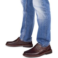 Mokasyny męskie Escott 766 Brązowe. Pomarańczowe mokasyny męskie ESCOTT, ze skóry, eleganckie. Za 168,00 zł.