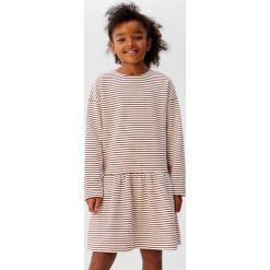 Mango Kids - Sukienka dziecięca Cord 110-164 cm. Niebieskie sukienki dziewczęce Mango Kids, bez wzorów, z bawełny, casualowe, z długim rękawem, długie, maxi, rozkloszowane. Za 69,90 zł.