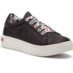Sneakersy LOVE MOSCHINO - JA15253G17II0000 Glitter Nero. Czarne półbuty damskie Love Moschino, z tworzywa sztucznego. W wyprzedaży za 499,00 zł.