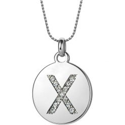 Naszyjniki damskie: Naszyjnik „Letter ‚X’ Medallion” z zawieszką – dł. 43 cm