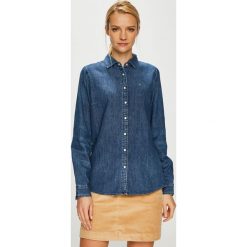 Tommy Hilfiger - Koszula. Niebieskie koszule jeansowe damskie marki TOMMY HILFIGER, s, klasyczne, z klasycznym kołnierzykiem, z długim rękawem. Za 399,90 zł.