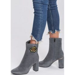 Szare Botki Your Soul. Szare botki damskie vices, na wysokim obcasie, na słupku, na zamek. Za 79,99 zł.