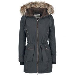 Płaszcze damskie: Urban Surface Fake Fur Winter Coat Płaszcz damski czarny