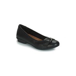 Baleriny Clarks NEENAH LARK. Czarne baleriny damskie Clarks, bez wzorów, bez obcasa. W wyprzedaży za 279,30 zł.