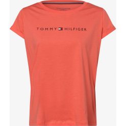 Tommy Hilfiger - T-shirt damski, czerwony. Czerwone t-shirty damskie TOMMY HILFIGER, m, z nadrukiem, z bawełny, bez kołnierzyka. Za 179,95 zł.