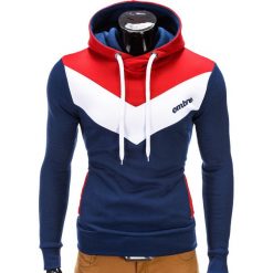Bluzy męskie: BLUZA MĘSKA Z KAPTUREM ARTURO – GRANATOWA