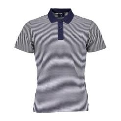 Koszulka polo w kolorze granatowo-białym ze wzorem. Niebieskie koszulki męskie GANT, s, w paski, polo, bez rękawów. W wyprzedaży za 299,95 zł.