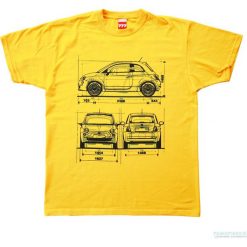 T-shirty męskie: Koszulka FIAT 500 NEW YELLOW