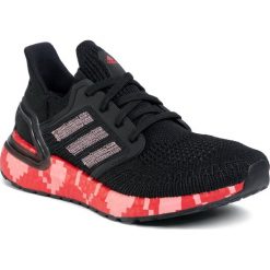 Buty adidas - Ultraboost 20 EG0761 Cblack/Glopnk/Scarle. Czarne buty sportowe męskie Adidas, z tworzywa sztucznego, bez zapięcia, do biegania. Za 749,00 zł.