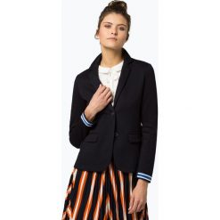 Opus - Blezer damski – Jasinka, niebieski. Niebieskie bolerka i narzutki damskie Opus, w paski, z tkaniny, bez rękawów. Za 419,95 zł.