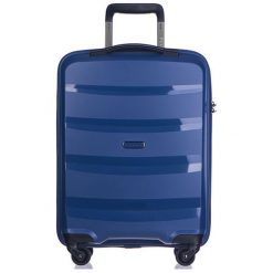 Walizka "Acapulco" w kolorze granatowym - 35 l. Niebieskie walizki Puccini, bez wzorów, z materiału. W wyprzedaży za 189,95 zł.