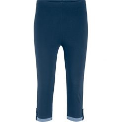 Legginsy rybaczki bonprix ciemnoniebieski. Niebieskie legginsy damskie bonprix, bez wzorów. Za 34,99 zł.