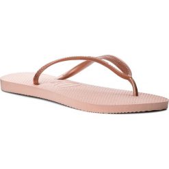 Japonki HAVAIANAS - Slim 40000300076 Ballet Rose. Różowe klapki damskie Havaianas, bez wzorów, z tworzywa sztucznego, bez obcasa. W wyprzedaży za 99,00 zł.