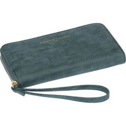 Portfele damskie: Portfel w kolorze zielonym z powerbankiem – 20,5 x 12 cm
