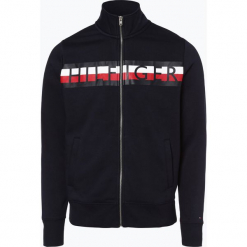Tommy Hilfiger - Męska bluza rozpinana, niebieski. Szare bluzy męskie rozpinane marki TOMMY HILFIGER, z bawełny. Za 539,95 zł.