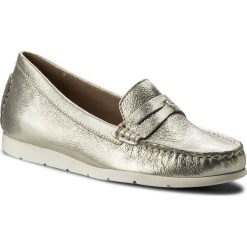 Mokasyny CAPRICE - 9-24251-20 Offwht Glitter 112. Żółte mokasyny damskie Caprice, ze skóry, na płaskiej podeszwie. W wyprzedaży za 149,00 zł.