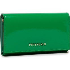 Duży Portfel Damski PETERSON - 466-09-05-07 Green. Zielone portfele damskie Peterson, bez wzorów, ze skóry. Za 139,00 zł.