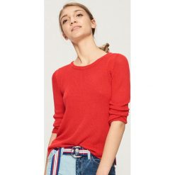 Swetry klasyczne damskie: Sweter basic - Czerwony