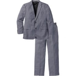 Garnitury: Garnitur (2 części) Regular Fit bonprix szaro-czarny wzorzysty