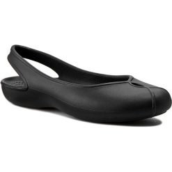 Sandały CROCS - Olivia II Flat W 202826 Black. Czarne klapki damskie Crocs, bez wzorów, z tworzywa sztucznego, bez obcasa. Za 129,00 zł.