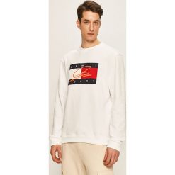 Tommy Hilfiger - Bluza x Lewis Hamilton. Białe bluzy męskie TOMMY HILFIGER, s, z aplikacjami, z bawełny, z okrągłym kołnierzem, bez rękawów, bez kaptura. W wyprzedaży za 429,90 zł.