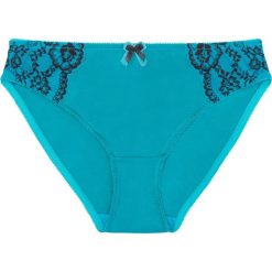 Figi bonprix niebieskozielono-czarny. Niebieskie figi damskie marki bonprix. Za 29,99 zł.