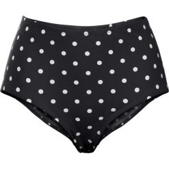 Figi bikini, szybko schnące bonprix czarno-biały w kropki. Czarne stroje kąpielowe damskie bonprix, bez wzorów. Za 59,99 zł.