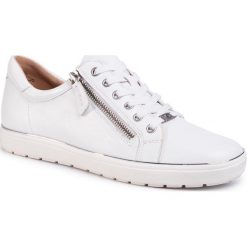 Sneakersy CAPRICE - 9-23606-24 White Nappa 102. Białe półbuty damskie Caprice, na co dzień, bez wzorów, ze skóry, bez obcasa, na płaskiej podeszwie, bez zapięcia. Za 269,00 zł.