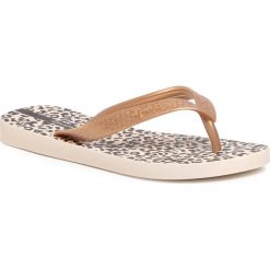 Japonki IPANEMA - Class. Happy Fem 25279 Beige/Gold/Brown 25011. Pomarańczowe klapki damskie Ipanema, bez wzorów, z tworzywa sztucznego, bez obcasa. Za 49,99 zł.