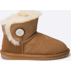 Emu Australia - Botki Denman Mini Ches. Szare botki damskie na obcasie EMU Australia, z materiału, z okrągłym noskiem, na wysokim obcasie. W wyprzedaży za 479,90 zł.