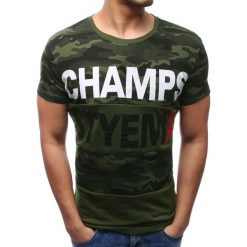 T-shirty męskie z nadrukiem: T-shirt męski z nadrukiem zielony (rx2774)