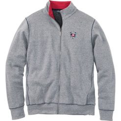 Bluza rozpinana Regular Fit bonprix szary melanż. Szare bluzy męskie rozpinane marki OLAIAN, z materiału, sportowe. Za 59,99 zł.