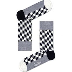 Happy Socks - Skarpety Filled Optic. Szare skarpetki męskie marki Happy Socks, z bawełny. W wyprzedaży za 29,90 zł.
