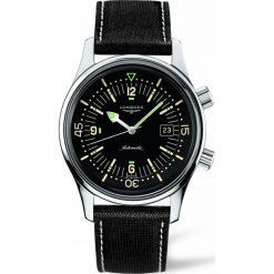 LONGINES LEGEND DIVER WATCH L3.674.4.50.0. Czarne zegarki męskie marki LONGINES, ze stali. Za 7790,00 zł.
