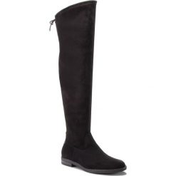 Muszkieterki TAMARIS - 1-25500-21 Black 001. Czarne buty zimowe damskie Tamaris, z materiału, przed kolano, na wysokim obcasie, na obcasie. Za 279,90 zł.