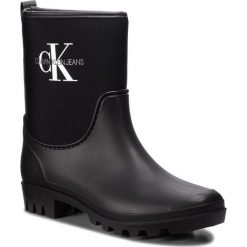 Kalosze CALVIN KLEIN JEANS - Philippa RE9811 Black. Czarne kalosze damskie marki Calvin Klein Jeans, bez wzorów, z jeansu. W wyprzedaży za 309,00 zł.