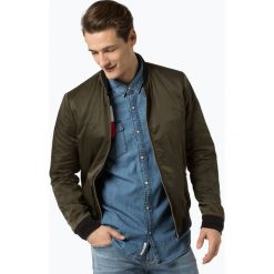 Finshley & Harding London - Męska kurtka skórzana – Daniel, niebieski. Niebieskie kurtki męskie marki Finshley & Harding London, s, w paski, militarne, bez kaptura. Za 449,95 zł.