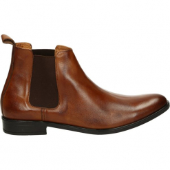 Botki męskie - R7 PE COG1110. Brązowe botki męskie Venezia, ze skóry. Za 269,00 zł.