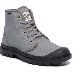 Trapery PALLADIUM - Pampa Hi Orginale 75349-076-M Titanium. Szare trapery damskie Palladium, z materiału, bez obcasa, bez zapięcia. W wyprzedaży za 259,00 zł.
