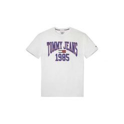T-shirty z krótkim rękawem Tommy Jeans DM0DM05129 COLLEGIATE TEE. Szare t-shirty męskie Tommy Jeans, s, bez wzorów, z jeansu, bez kołnierzyka, krótkie. Za 131,30 zł.