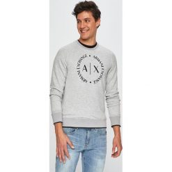 Armani Exchange - Bluza. Szare bluzy męskie Armani Exchange, s, z nadrukiem, z elastanu, z okrągłym kołnierzem, bez rękawów, bez kaptura. Za 449,90 zł.
