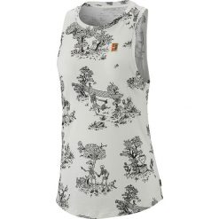 Top w kolorze białym. Białe topy damskie Nike Women, l, z nadrukiem, z bawełny, z okrągłym kołnierzem. W wyprzedaży za 79,95 zł.