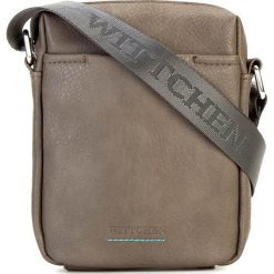 Torba 87-4P-507-5. Pomarańczowe listonoszki męskie Wittchen, w paski, eleganckie, małe. Za 118,15 zł.