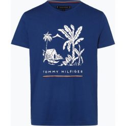 Tommy Hilfiger - T-shirt męski, niebieski. Niebieskie t-shirty męskie TOMMY HILFIGER, m, bez wzorów, z bawełny, wakacyjne, bez kołnierzyka. Za 179,95 zł.