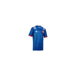 Koszulka do rugby krótki rękaw FFR 18 replika. Niebieskie koszulki męskie Adidas, m, bez wzorów, bez kołnierzyka, z krótkim rękawem, krótkie. Za 259,99 zł.