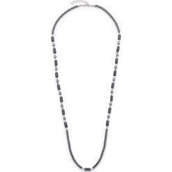 Naszyjnik "Falena" - dł. 90 cm. Czarne naszyjniki damskie Leonardo, z hematytem, szklane. W wyprzedaży za 129,95 zł.